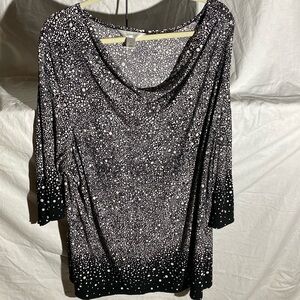 CJ BANKS 96% Polyester 4% spandex Top 3x